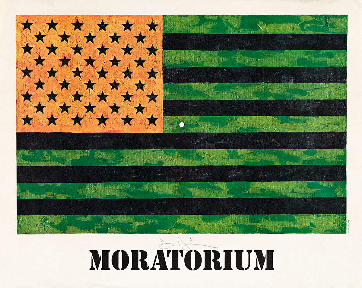JASPER JOHNS Flag (Moratorium) Poster.